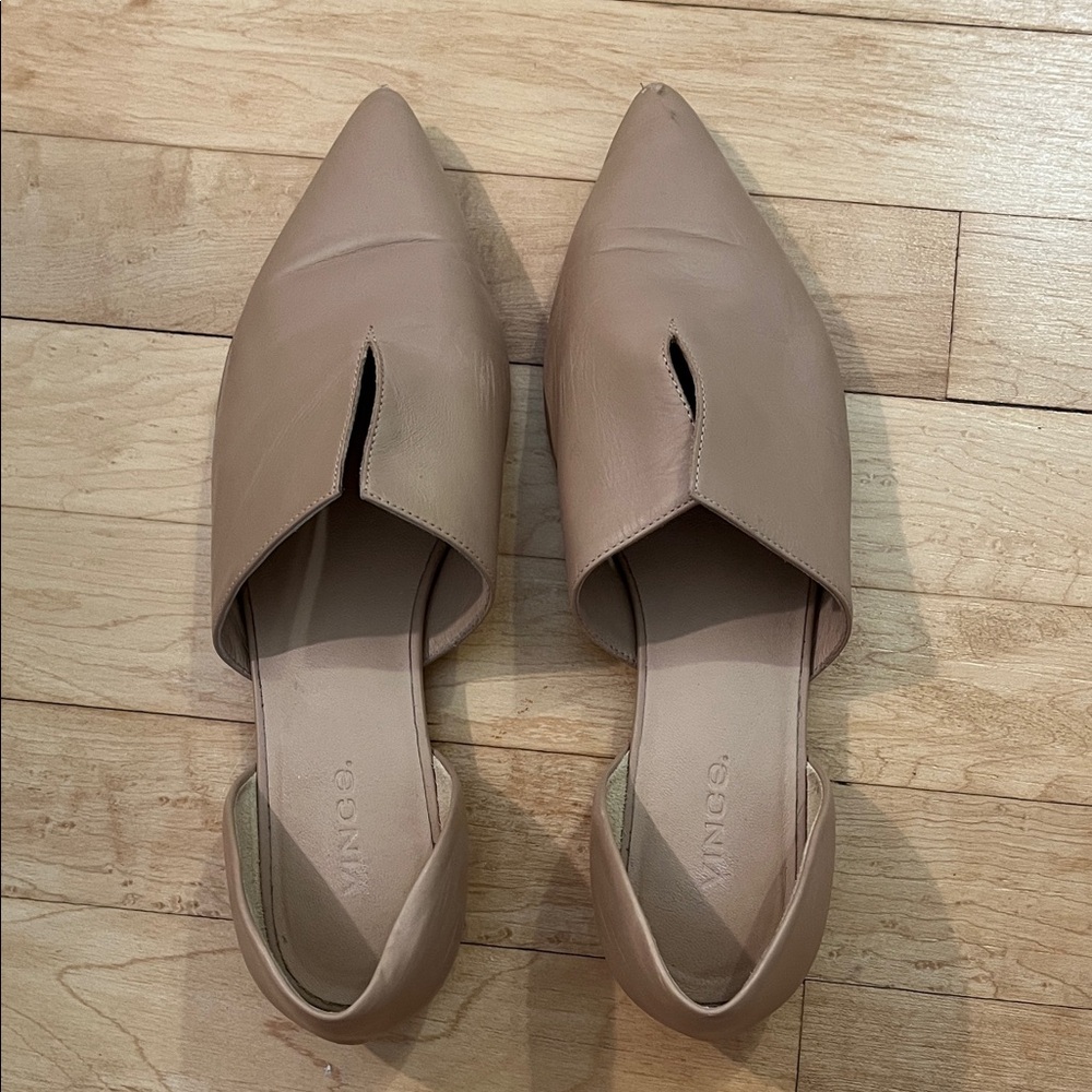 Vince Women's Beige Leather Loafers